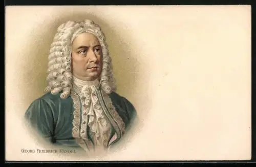 AK Komponist Georg Friedrich Händel im Porträt