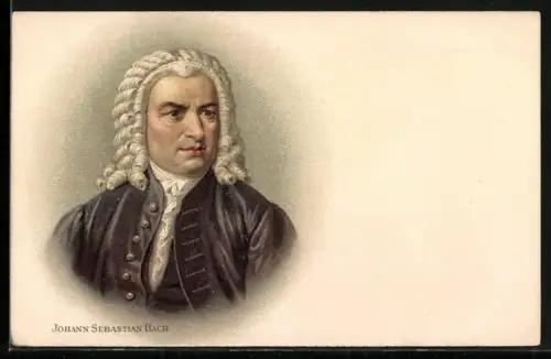 AK Komponist Johann Sebastian Bach im Porträt
