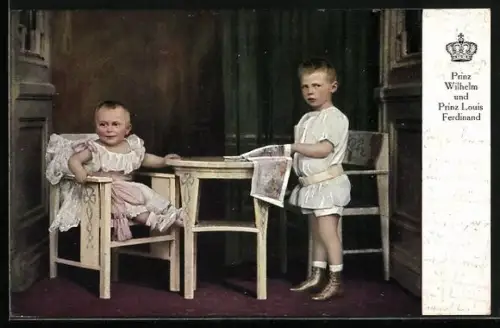 AK Prinz Louis Ferdinand und Prinz Wilhelm