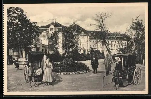 AK Kúpele Piestany, Irmina kúpel`a Thermia, Badewagen, Badekultur