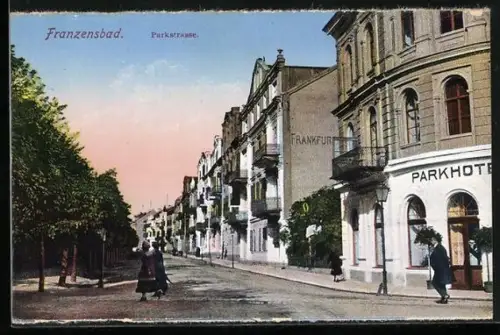 AK Franzensbad, Parkhotel in der Parkstrasse