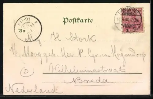 AK Komm an mein Herz, Du süsse Kleine, zwei Fräulein flüchten im Wasser vor einem dicken Mann