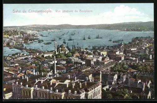 AK Constantinople, Vue generale du Bosphore
