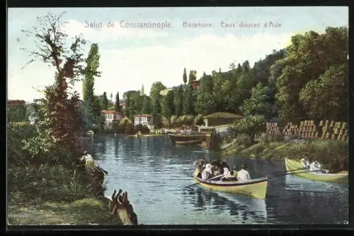 AK Constantinople, Bosphore, Eaux douces d'Asie
