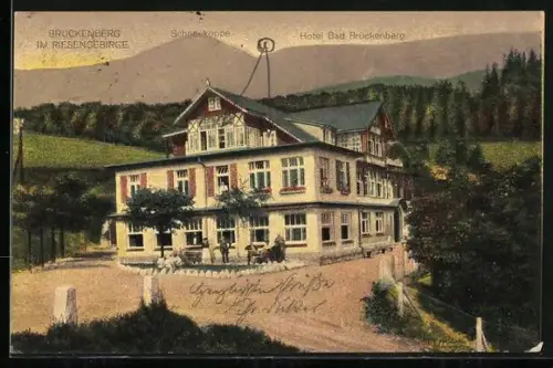 AK Brückenberg, Hotel Bad Brückenberg mit Schneekoppe