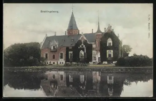 AK Brattingsborg, Das Schloss vom Schlossteich aus