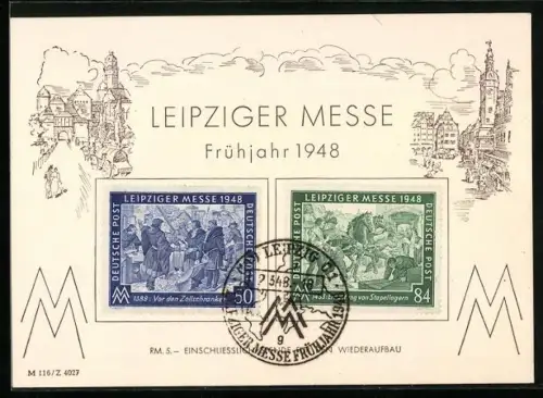 AK Leipzig, Leipziger Messe Frühjahr 1848, Ortspartien
