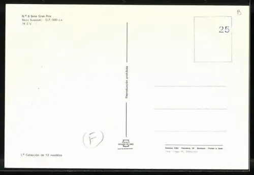 AK Motorradrennfahrer Eric Offenstadt auf Moto Kawasaki beim No. 6 Serie Gran Prix