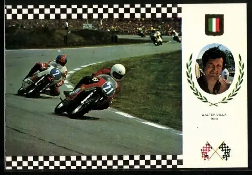 AK No. 21 Serie Gran Prix, Walter Villa auf Moto Harley Davidson 55 CV