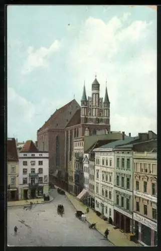 AK Thorn-Torun, Altstädter Markt mit Marienkirche