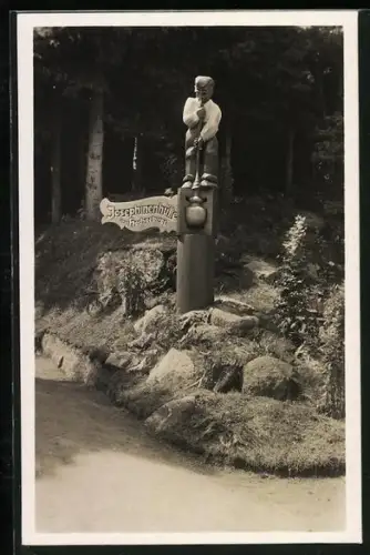 Foto-AK Wegweiser zur Josephinenhütte von Helmut Benna
