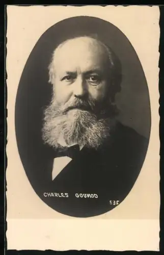 AK Charles Gounod, Portrait des gealterten Musikers