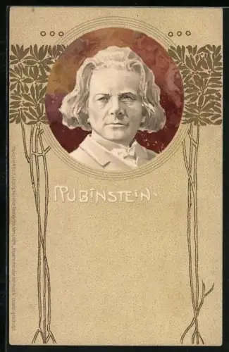 AK Portrait von Anton Rubinstein, Komponist