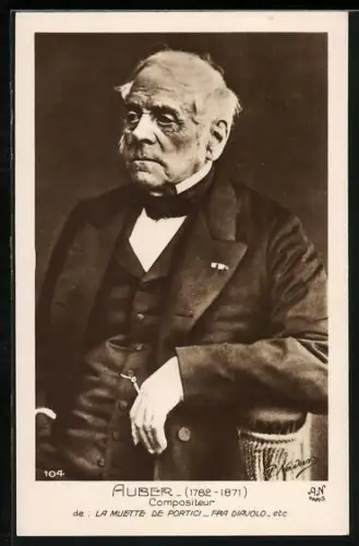 Foto-AK Portrait Daniel-Francois-Esprit Auber, 1782-1871