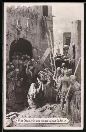 Künstler-AK Domenico Mastroianni: Une Sainte femme essuie la face de Jesus