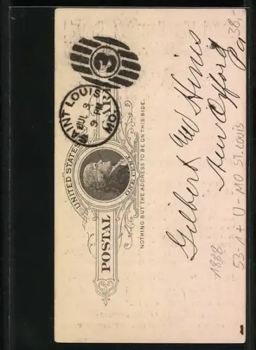 Vorläufer-AK St. Louis, 1888, MO, Advertisement for Braddock Wire Co.