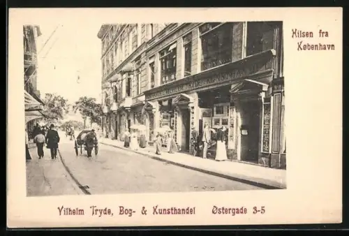 AK Kobenhavn, Vilhelm Tryde Bog- & Kunsthandel, Ostergade 3-5