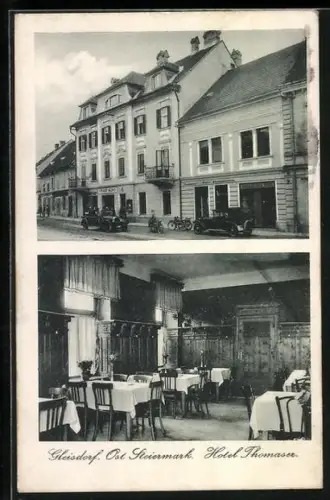 AK Gleisdorf /Ost Steiermark, Hotel Thomaser, Aussen- und Innenansicht