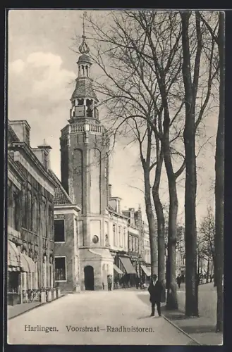 AK Harlingen, Voorstraat, Raadhuistoren