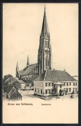 AK Schleswig, Domkirche, Totalansicht