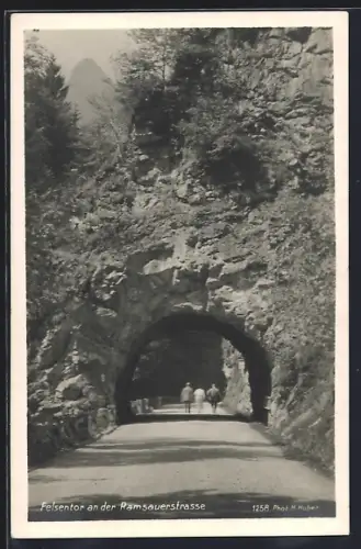 AK Ramsau / Berchtesgaden, Felsentor an der Ramsauerstrasse