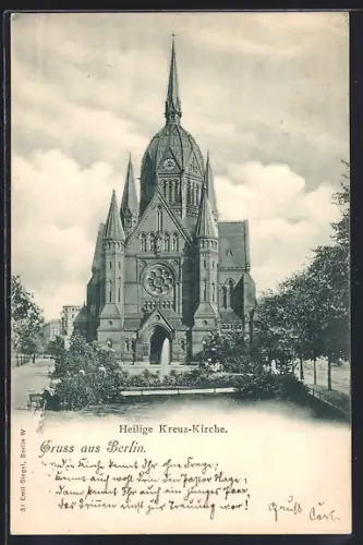 AK Berlin-Kreuzberg, Heilig-Kreuz-Kirche, Zossener Strasse