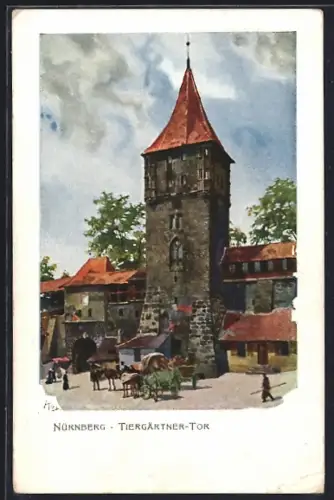 Künstler-AK Heinrich Kley: Nürnberg, Tiergärtner-Thor