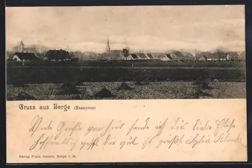 AK Berge /Hannover, Panoramaansicht des Ortes