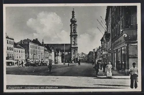 AK Deggendorf, Luitpoldplatz, Grabkirche