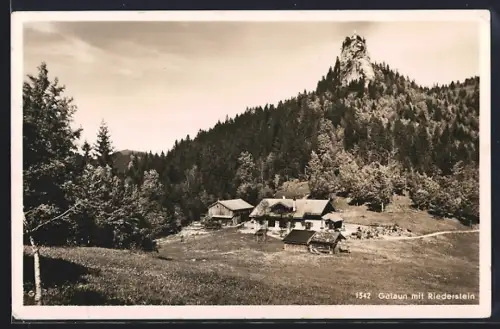 AK Tegernsee, Gasthaus Galaun mit Riederstein