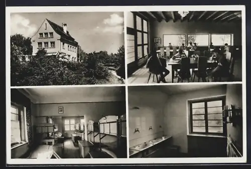 AK Überlingen a. B., Jugendherberge Bodenseeheim, Speisesaal