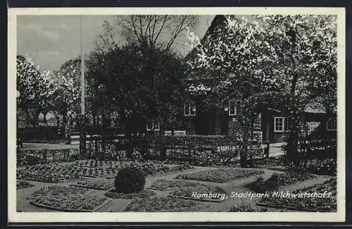 AK Hamburg-Winterhude, Stadtpark, Gasthaus Milchwirtschaft