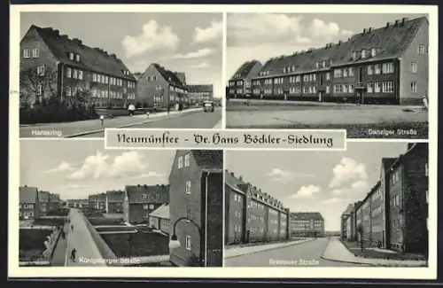 AK Neumünster, Dr. Hans Böckler-Siedlung, Hansaring, Danziger Strasse, Königsberger Strasse, Breslauer Strasse