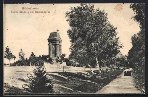 AK Hildesheim, Bismarcksäule am Galgenberge