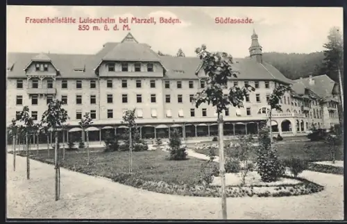 AK Marzell /Baden, Frauenheilstätte Luisenheim, Südfassade
