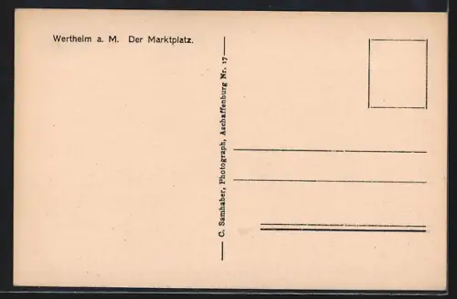 AK Wertheim a. M., Marktplatz, Fachwerkhäuser, Kaufhaus Menko Held