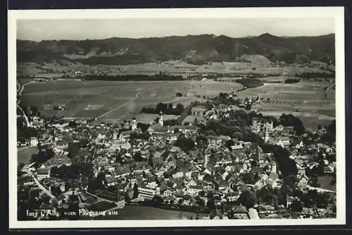 AK Isny i. Allg., Ansicht vom Flugzeug aus