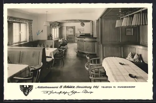 AK Streitberg / Fränk. Schweiz, Restaurant Adlerbrennerei J. Schlitz, Innenansicht