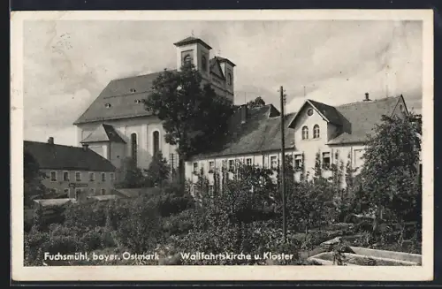 AK Fuchsmühl /Bayer. Ostmark, Wallfahrtskirche, Kloster