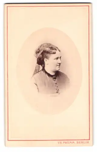 Fotografie Theodor Prümm, Berlin, Unter den Linden 51, Porträt einer Dame im Profil