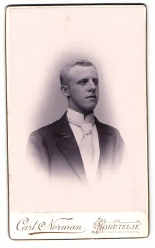 Fotografie Carl Norman, Norrtelje, Elegantes Porträt eines jungen Mannes
