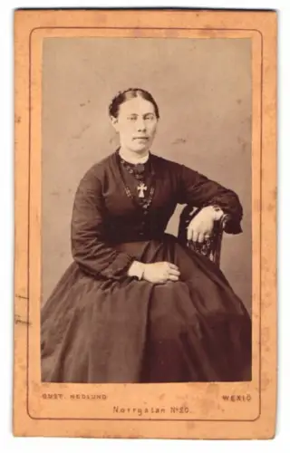 Fotografie Gust. Hedlund, Wexiö, Norrgatan 20, Porträt einer Dame