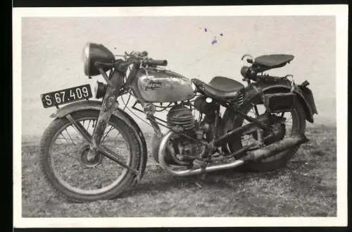 Fotografie Motorrad Puch, Krad mit Kennzeichen Österreich