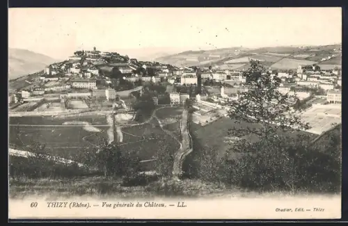 AK Thizy /Rhône, Vue générale du Château