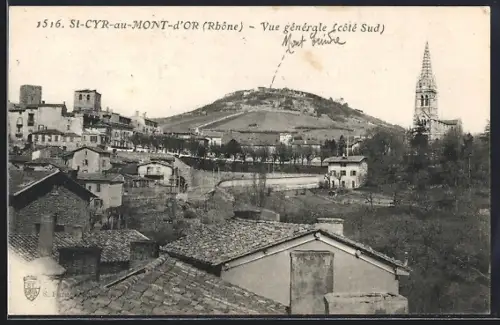 AK Saint-Cyr-au-Mont-d`Or /Rhône, Vue générale, côté Sud