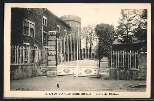 AK Ste-Foy-l`Argentière /Rhône, Grille du Château