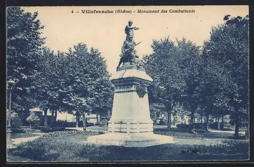 AK Villefranche /Rhône, Monument des Combattants