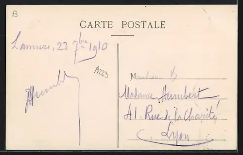 AK St-Nizier-d`Azergues /Rhône, La Boucle. Entrée du Train