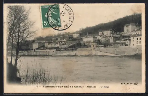 AK Fontaines-sur-Saône /Rhône, Hameau, Ile Roye