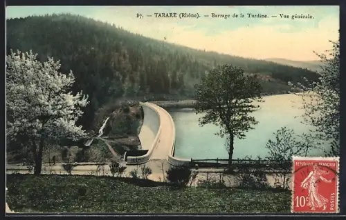AK Tarare /Rhône, Barrage de la Turdine, Vue générale